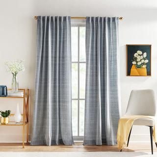 Herringbone Backtab Curtain Panel, Set of 2