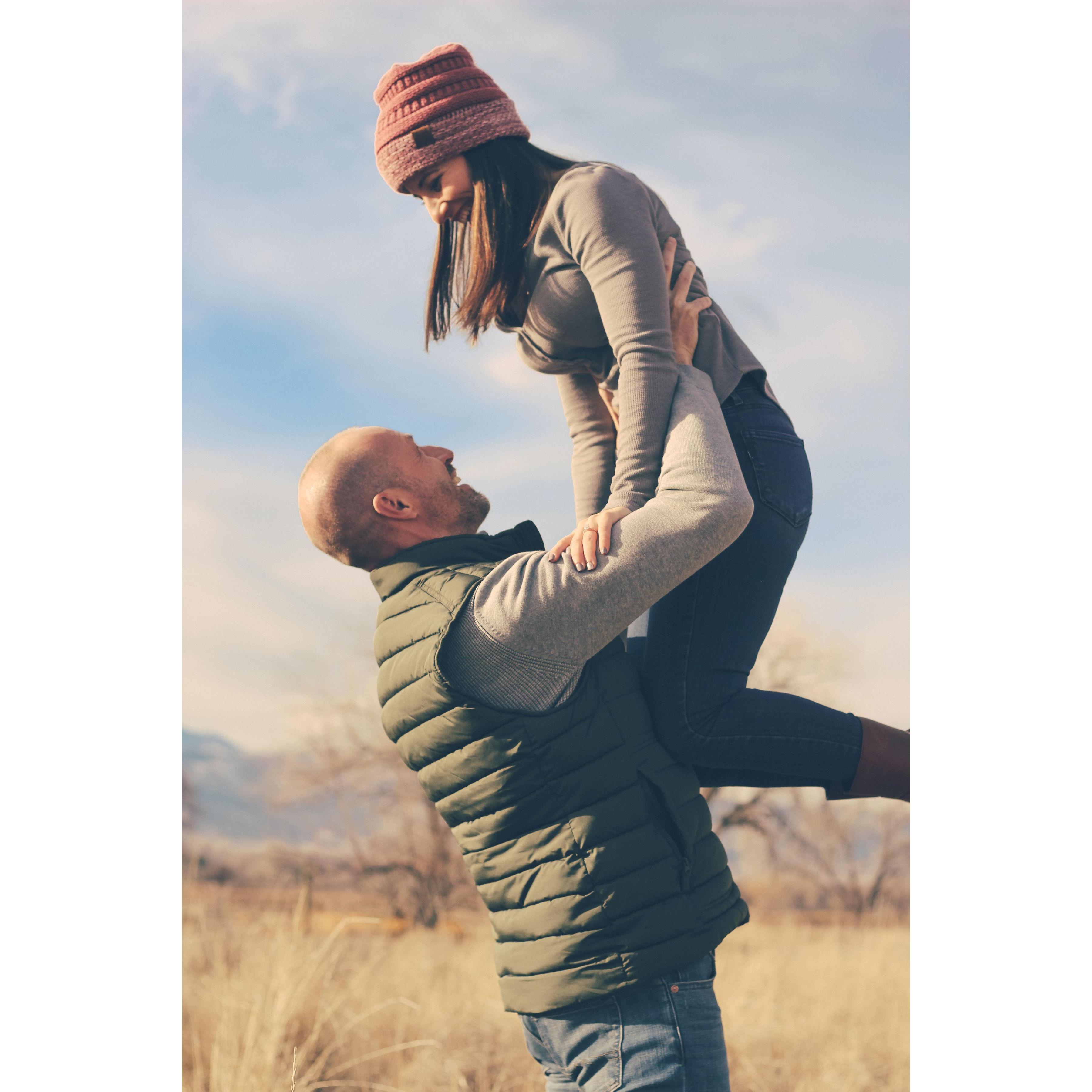 Engagement photo by Lindsay Hafner Photography in January, 2019.