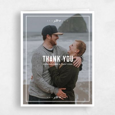 White Rustic Wedding Thank You - Humboldt Portrait