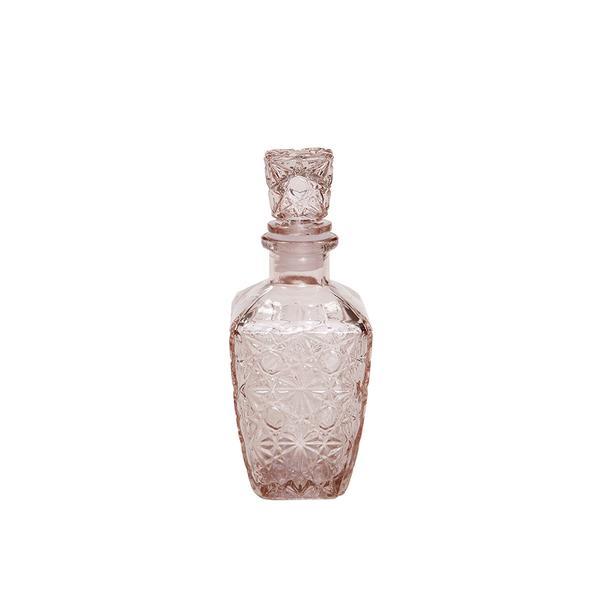 ETCHED GLASS DECANTER // ROSE