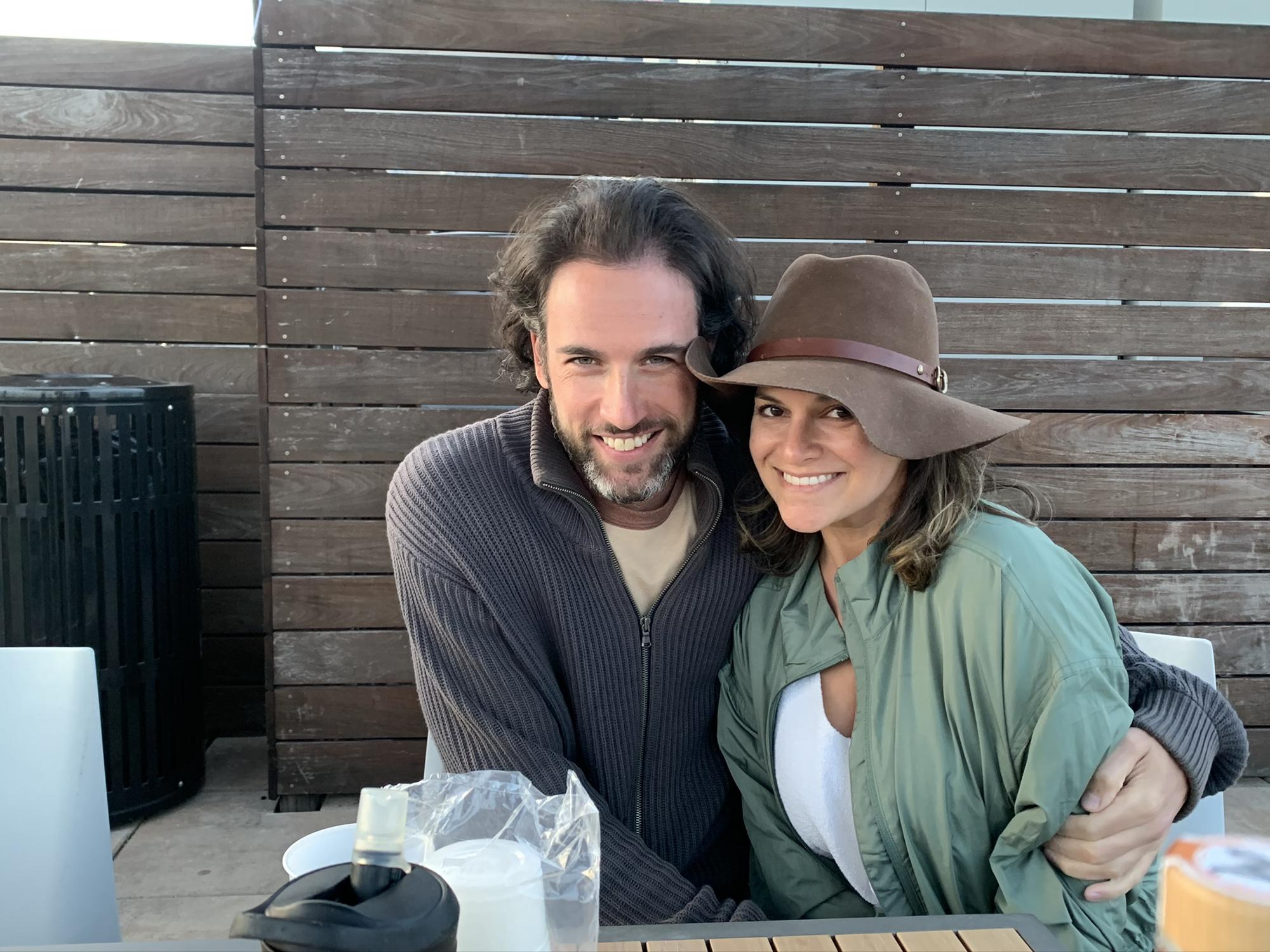Enjoying a beautiful fall day with our friends in Brooklyn