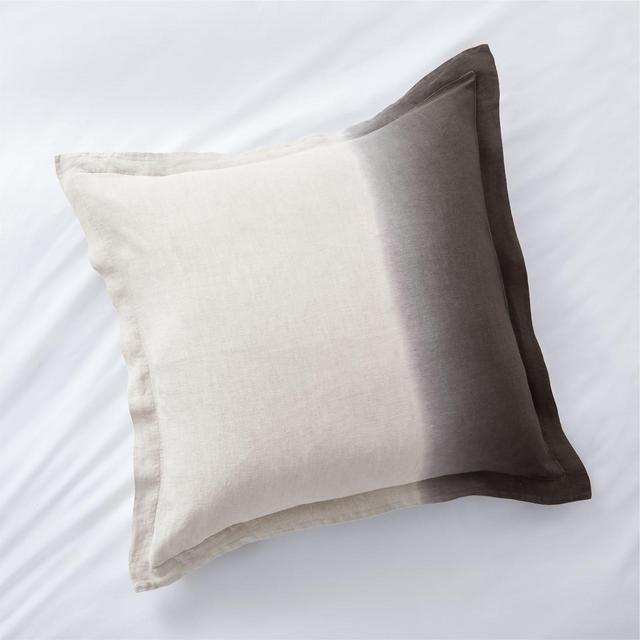 Pure Linen Dip-Dye Black Euro Sham