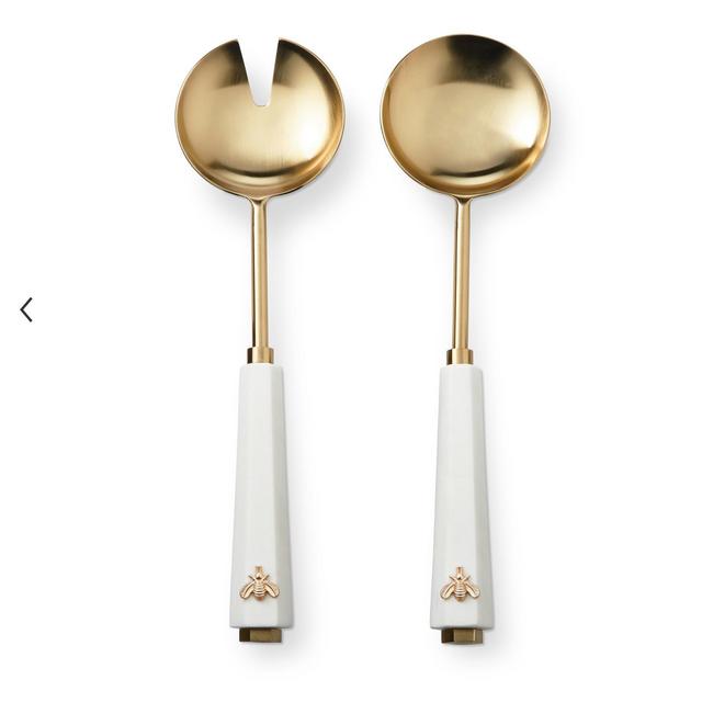 Marble Honeycomb Salad Servers