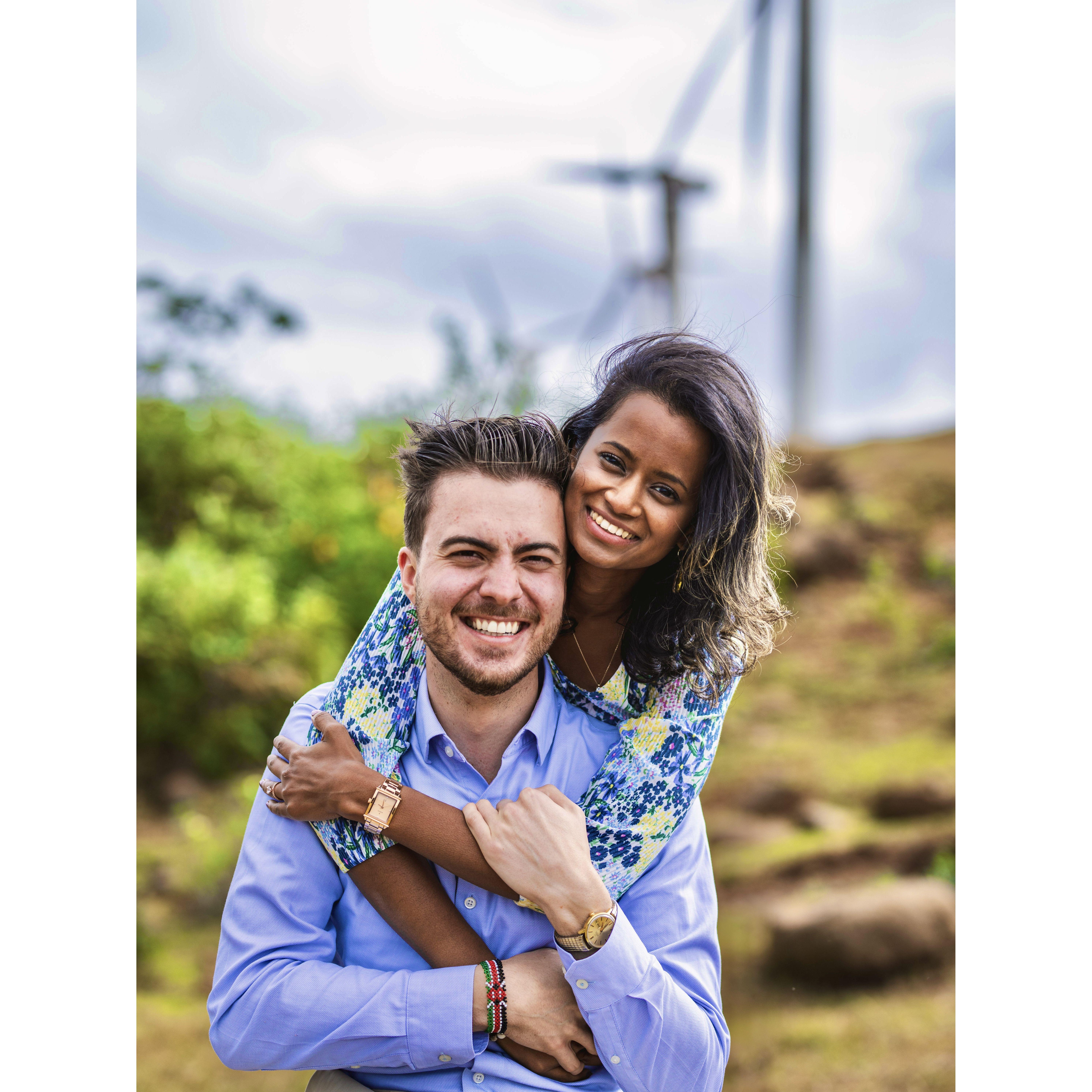 An engagement photoshoot in the Ngong Hills of Kenya to celebrate our first anniversary!