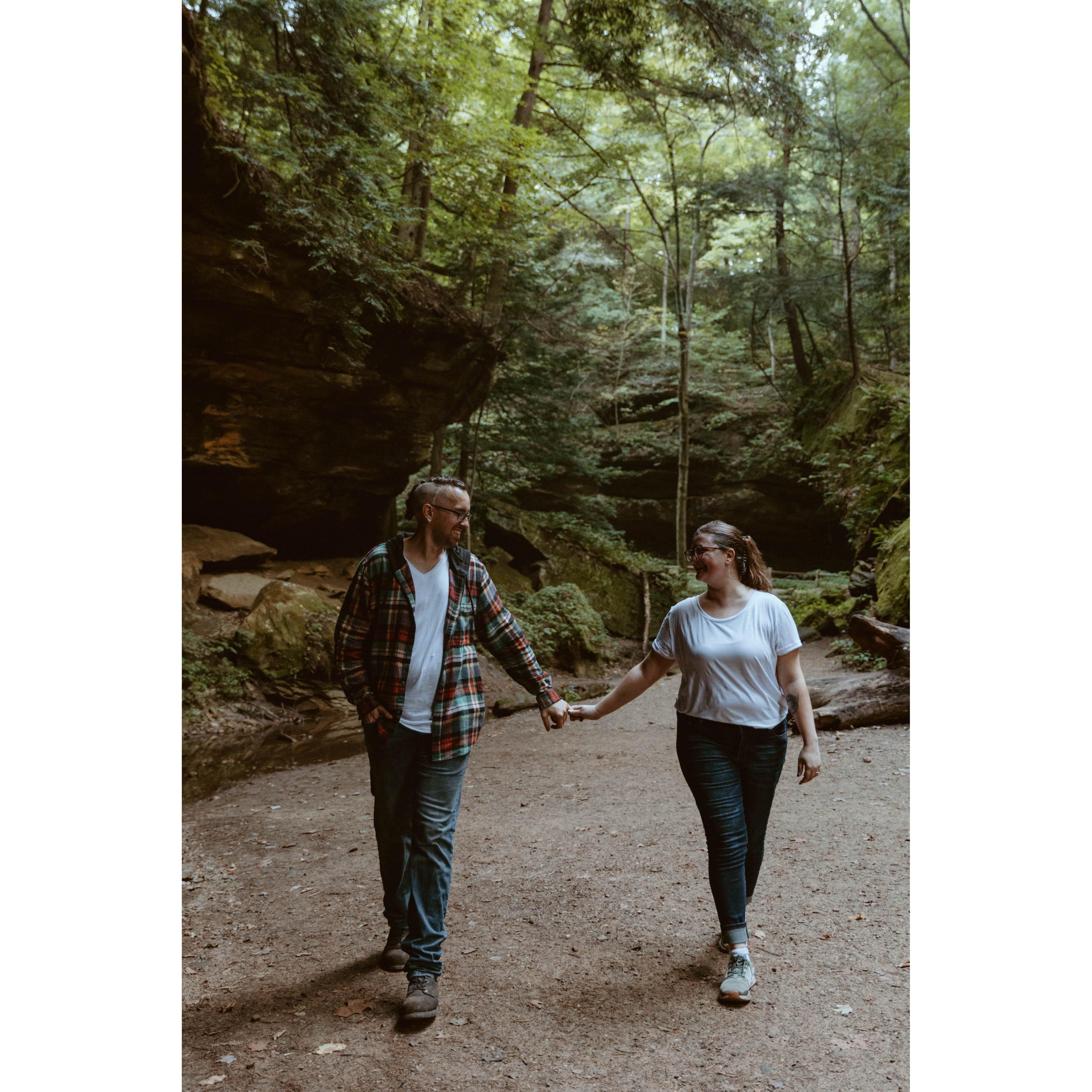 Our engagement photos in Turkey Run State Park were absolutely beautiful thanks to Aliscia Marie Photogrpahy!