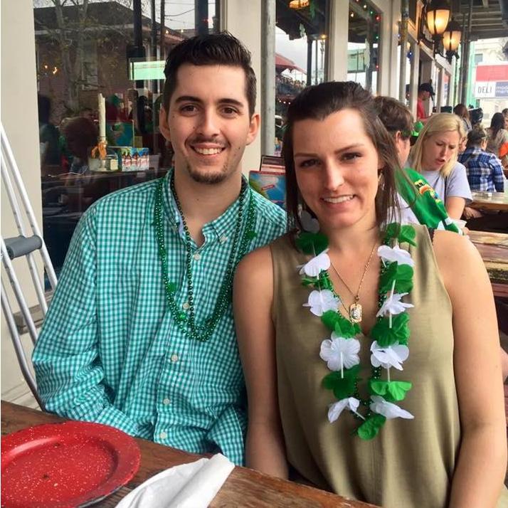 Leanne's first trip to New Orleans to celebrate Mardi Gras with J.B. while he recovered from knee surgery.