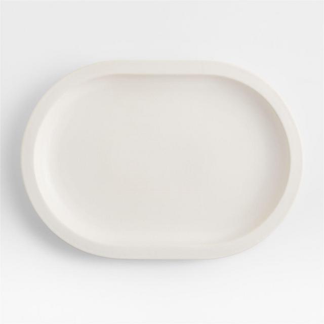 Villa White Oval Stoneware Platter