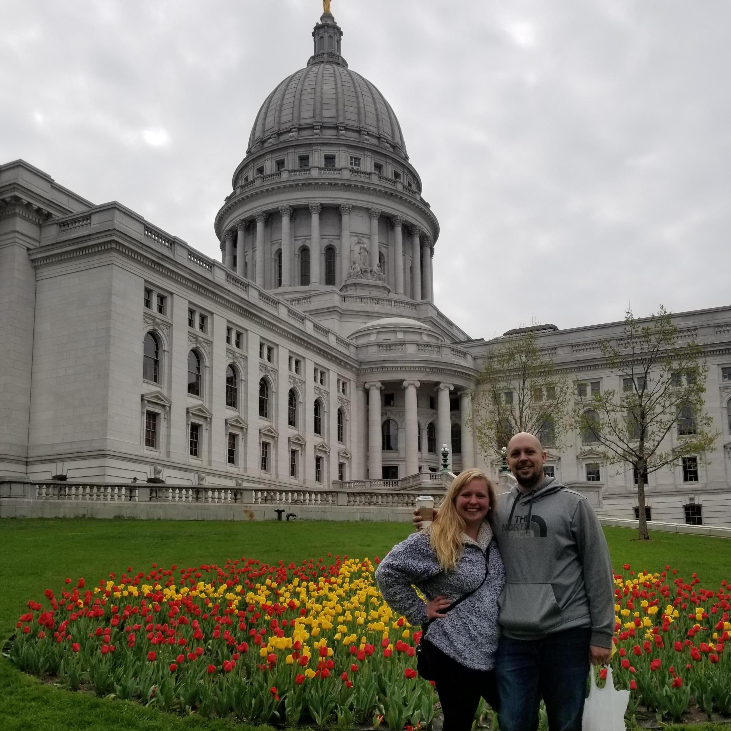 Mike visiting Molly in Madison when they were long distance