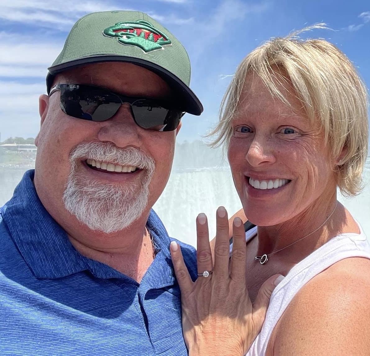 Our first photo as an engaged couple!