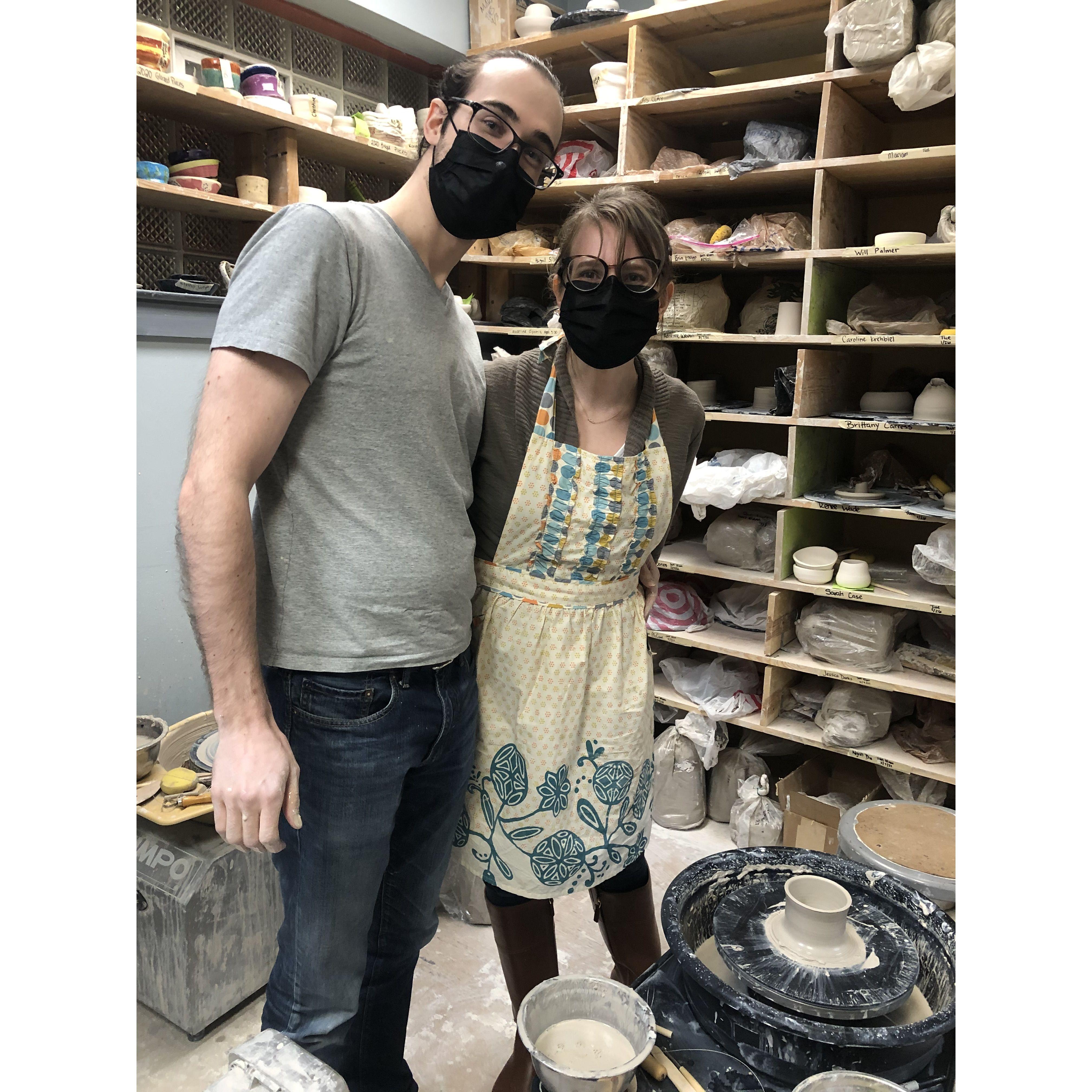 Covid pottery class