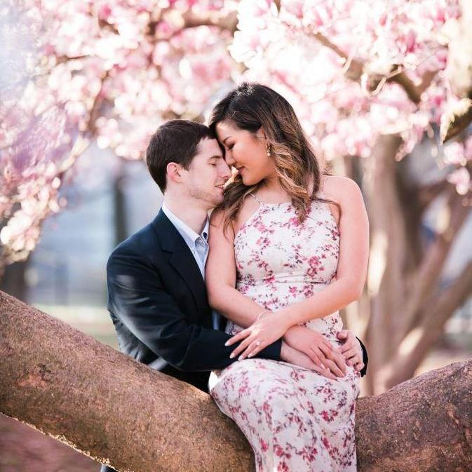 April 2019 Washington D.C. cherry blossom engagement shoot