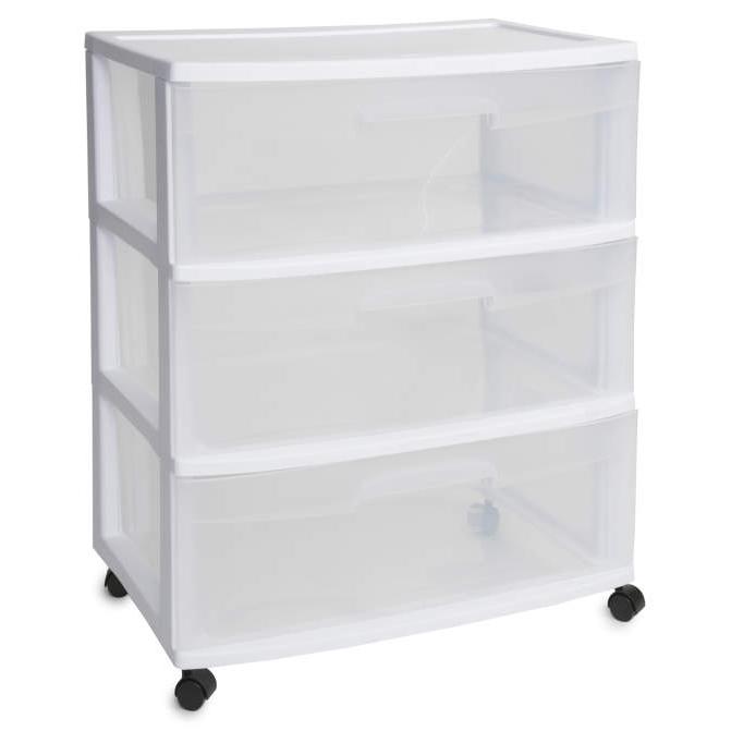 White 3-Drawer Cart