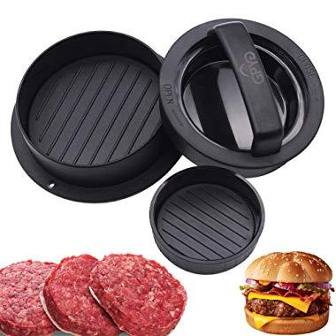 Burger Press Hamburger Patty Maker Slider Press Stuffed Burger Patty Press Regular Burger Patties Cookery Mold 3 in 1 Non Stick Kitchen Barbecue Tool