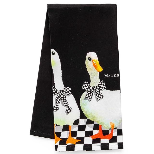 MACKENZIE-CHILDS Dish Towel, Decorative Cotton Dish Towel, Goose Kitchen Decor, Gaggle of Geese