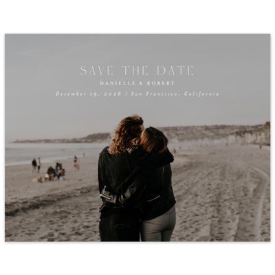 White Wedding Digital Save the Date - Okavango Landscape