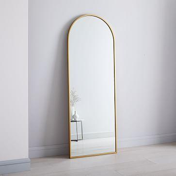 Metal Frame Arched 74" Floor Mirror