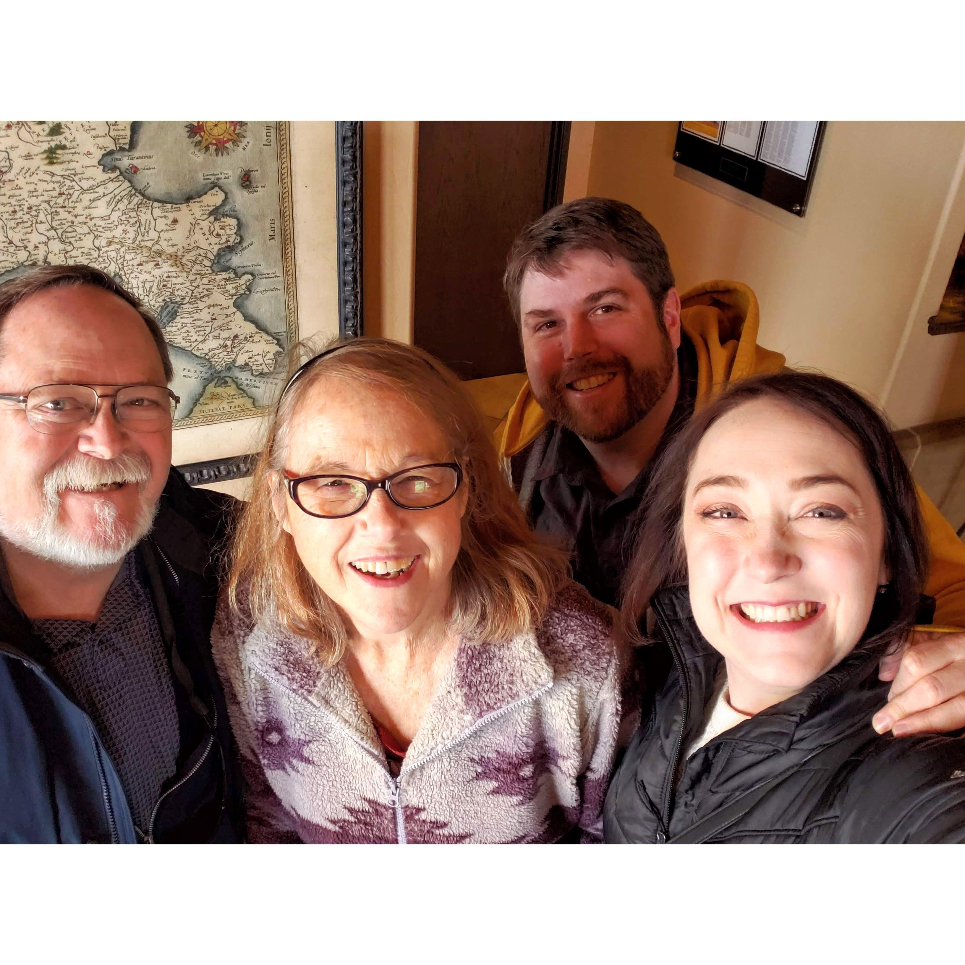 Hanging out with Steph's parents, Bob and Irene, during one of our epic cross-country road trips