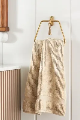 Lark Tassel Brass Towel Ring