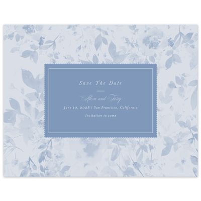 Denim Blue Wedding Digital Save the Date - Hermine Landscape