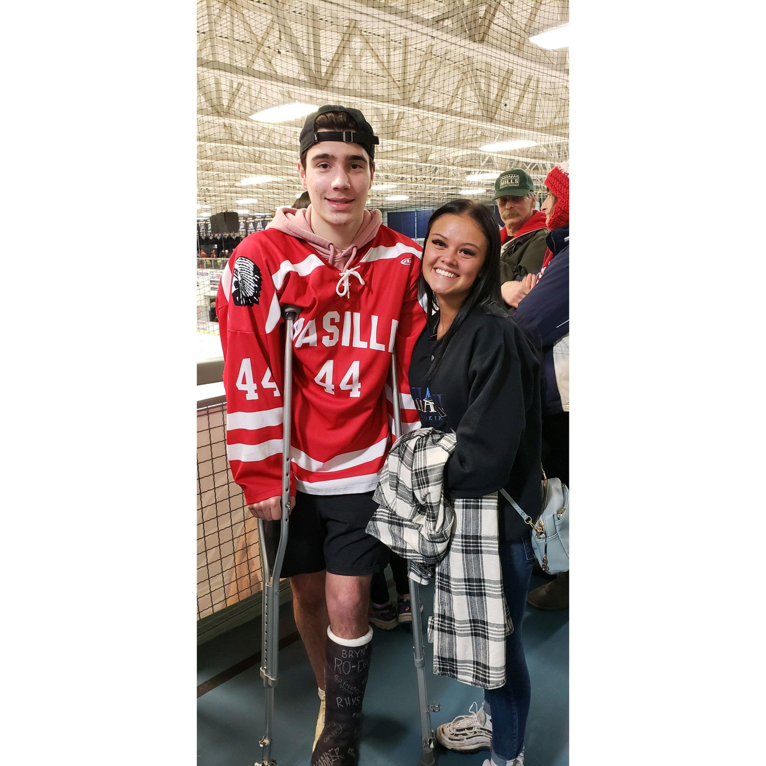 The only time you'll see Jeremy and Brynly cheer for Wasilla is when groomsmen Roman Holler is in the state championship our senior year!