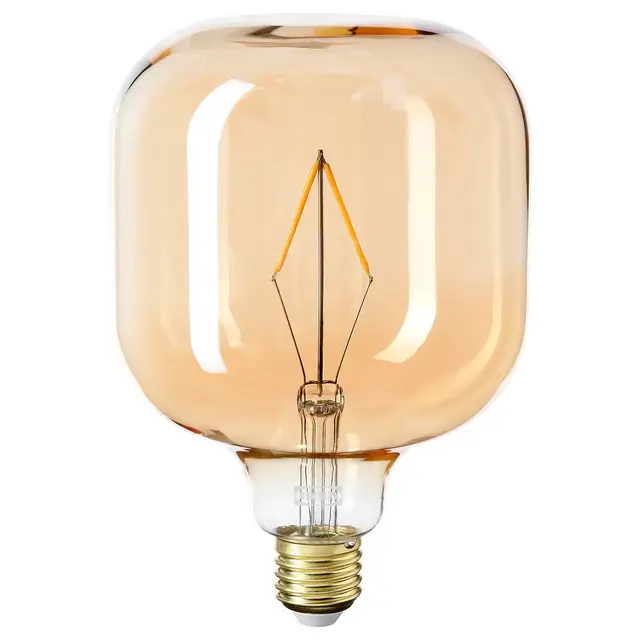 LUNNOMLED bulb E26 80 lumen, tube-shaped brown clear glass