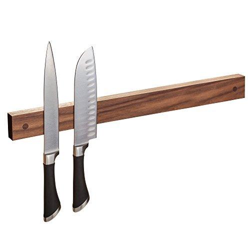 Powerful Magnetic Knife Strip, Holder Made in USA (Walnut, 20 inches)