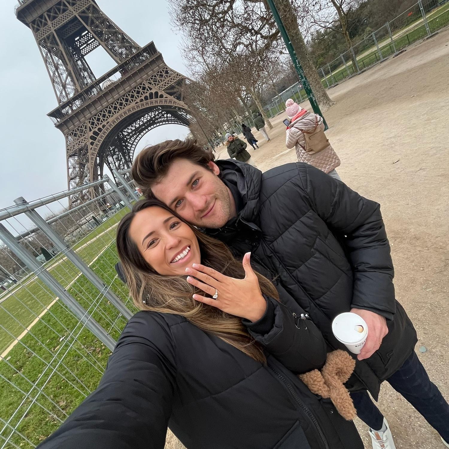Eiffel Tower and just engaged!
