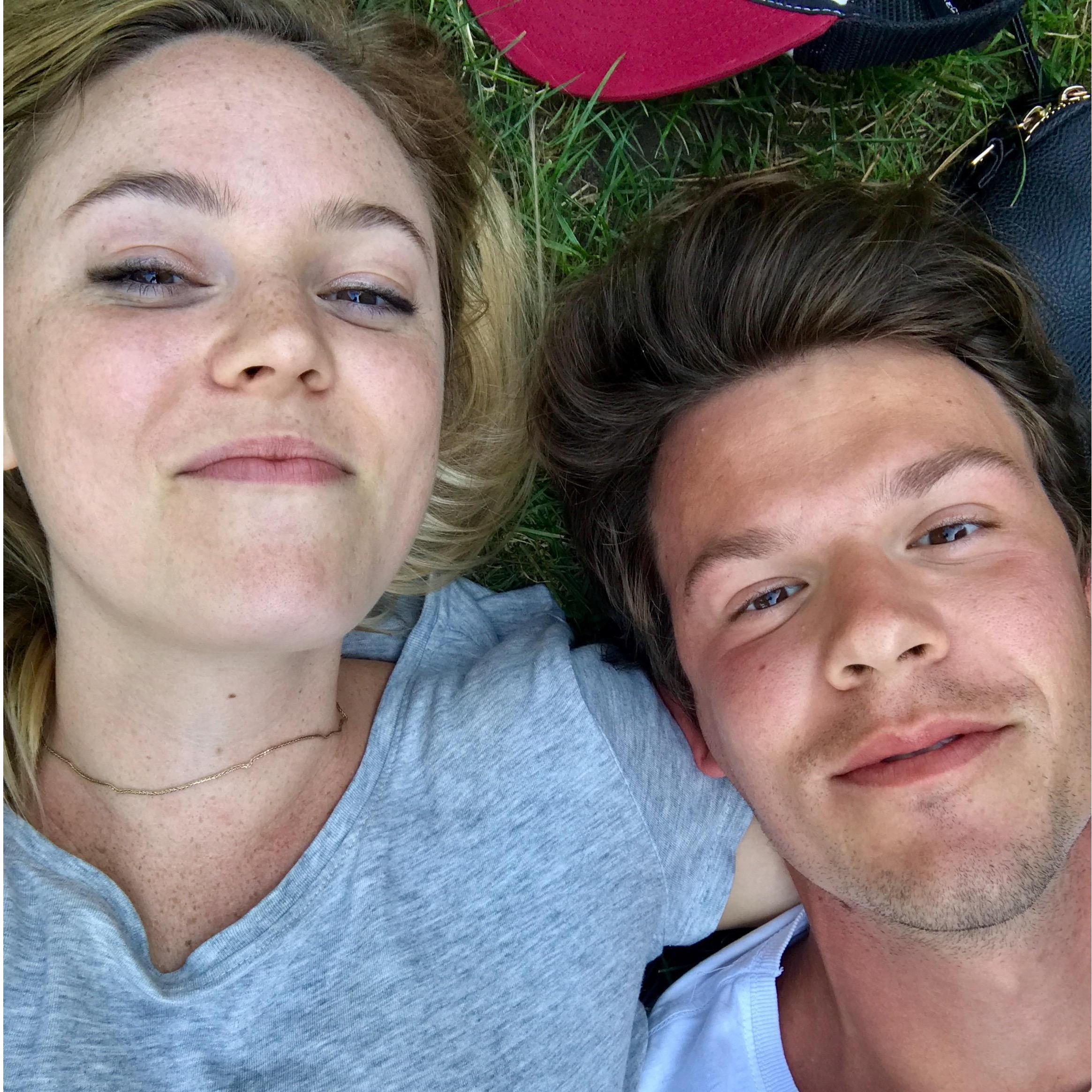 Our first photo together, in Bellagio.