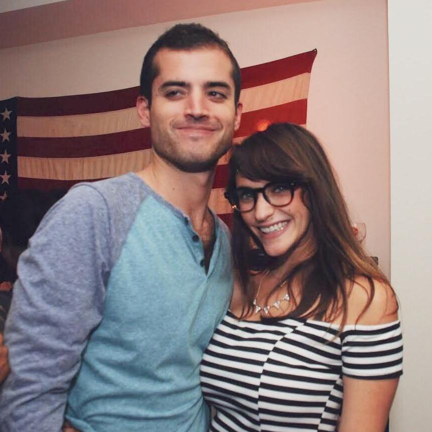 baby Quentin and Rebecca at a house party in DC when they first started dating