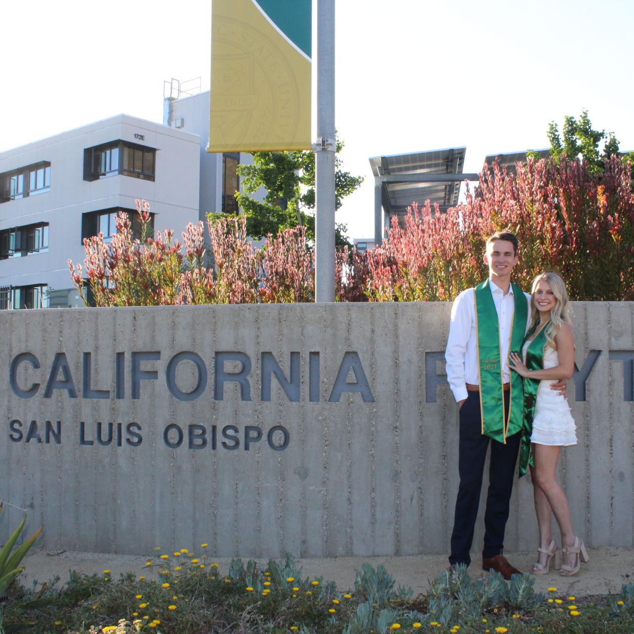 June 2021 — Graduating side by side from Cal Poly SLO!