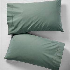Pima Cotton Percale King Pillowcases - Sea Green