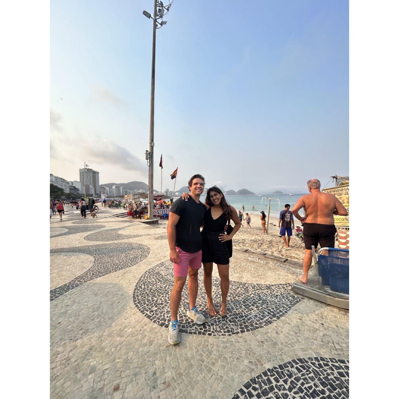 Copacabana with our Brazilian family