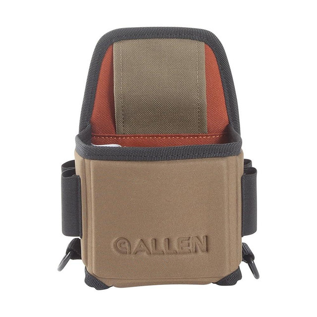 Allen Company Shotgun Shell Pouch - Clay, Trap, and Skeet Shooting Accessories - Hunting and Gun Range Gear - Soft Canvas Design - Coffee/Copper