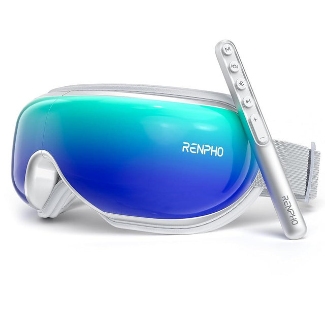 RENPHO Eyeris 1 Eye Massager with Remote, Birthday Valentines Day Gifts for Women Men, Sleep Mask with Heat Compression, Headache Massager for Strain Migraine Relief Stye Eye