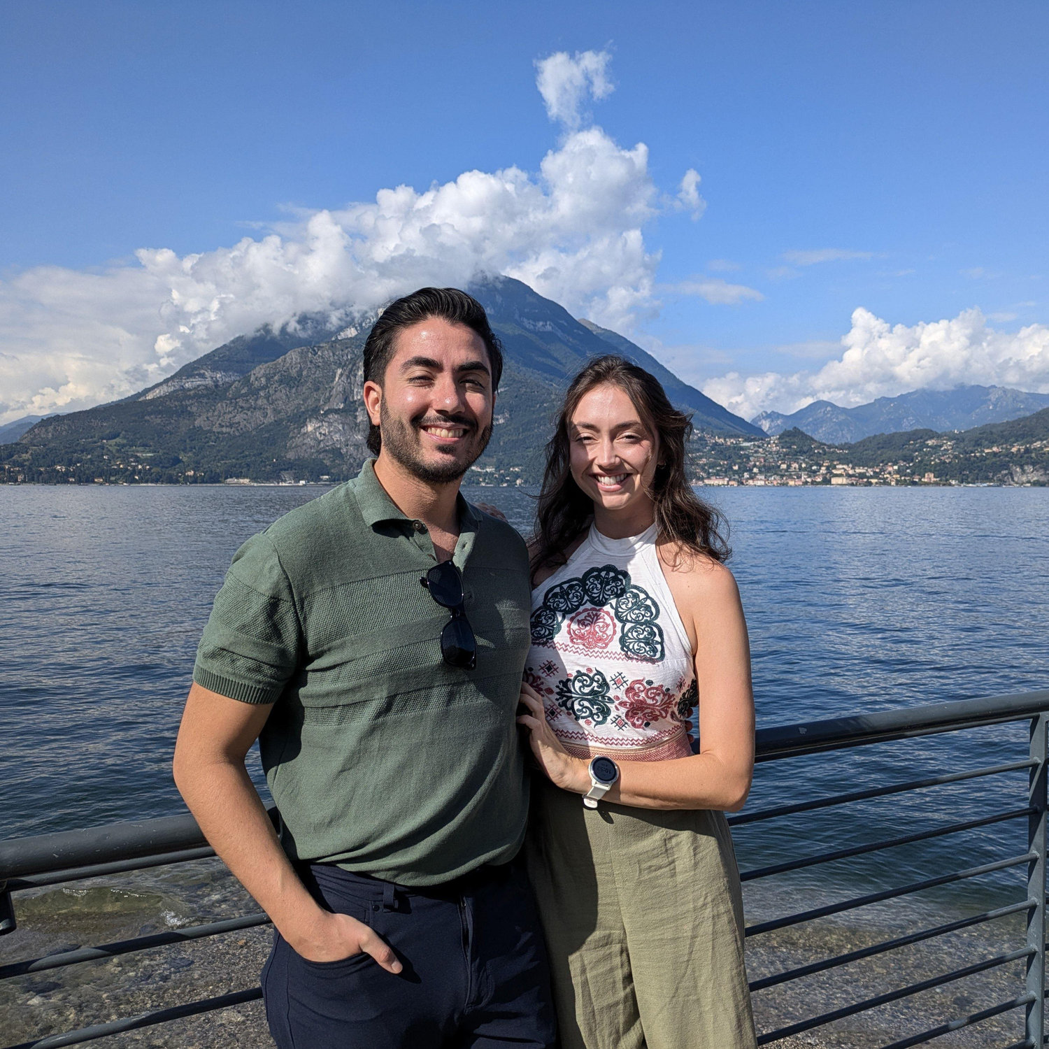 We made sure to match the scenery as we explored Lake Como in Varenna, Italy - Sept. 2024