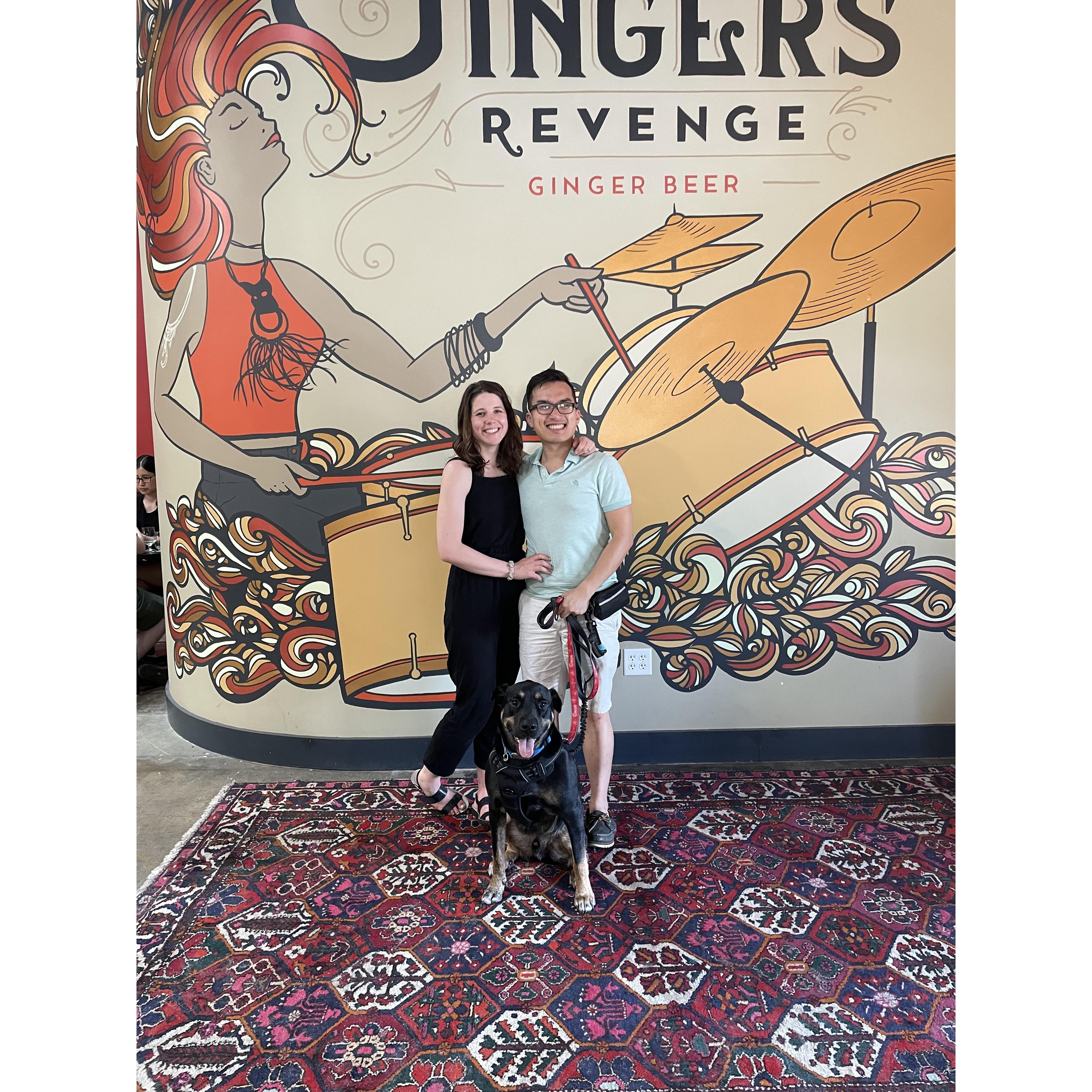 One of our fav spots in Asheville, NC-- Twisted Gingers. Lucky surely loved it too!