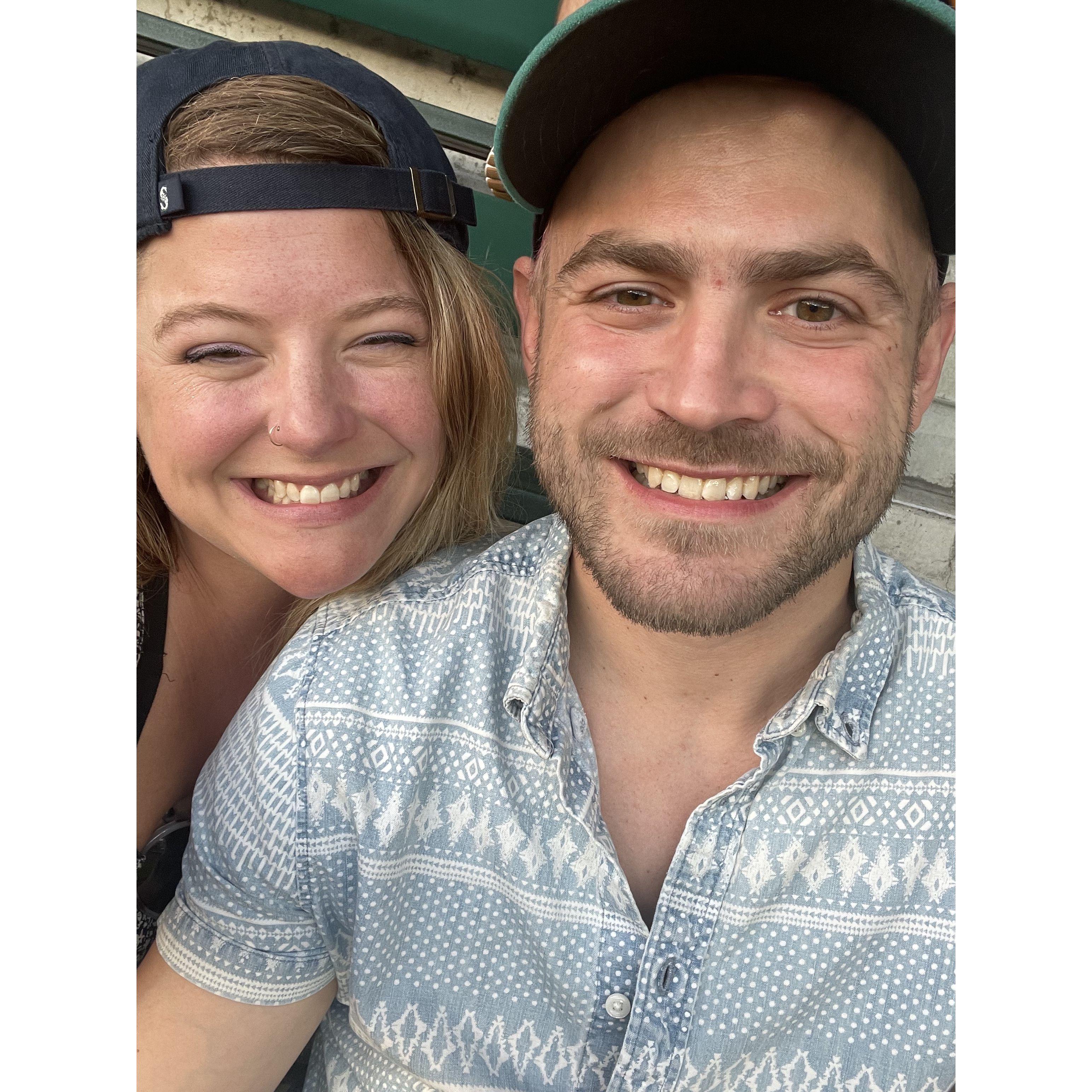 Happy at a Mariner's game!