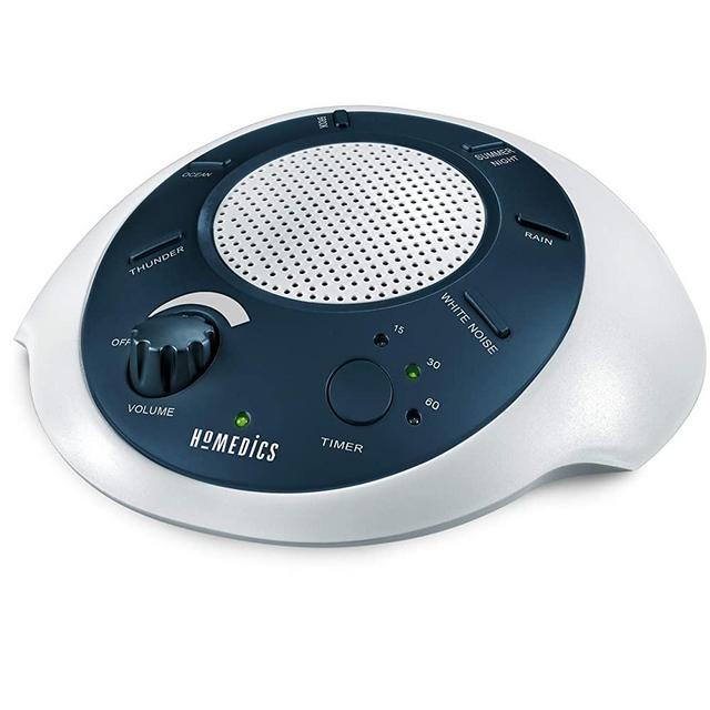 HoMedics White Noise Sound Machine | Portable Sleep Therapy for Home, Office, Baby & Travel | 6 Relaxing & Soothing Nature Sounds, Battery or Adapter Charging Options, Auto-Off Timer | Sound Spa Blue