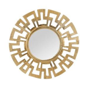 Round Greek Key Mirror