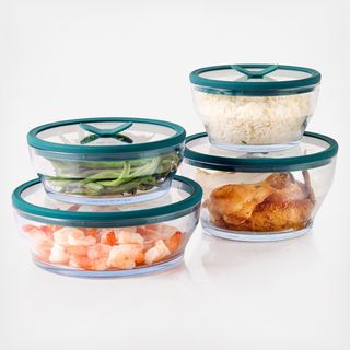 8-Piece Clear Glass Cookware & Storage Set