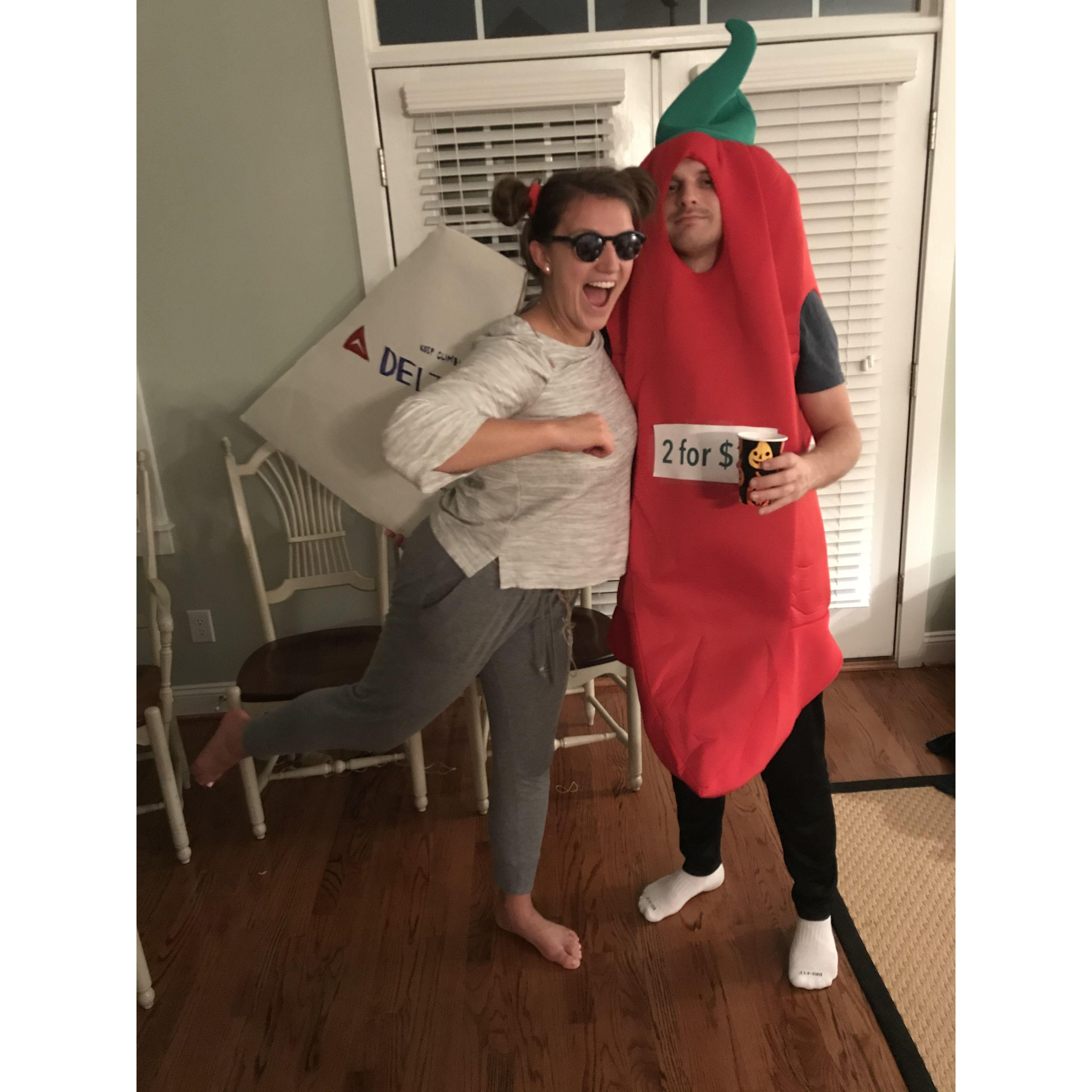 A Chili's 2 for $20 combo and a Delta airplane. No better pairing. Halloween, 2019.