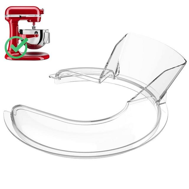 Pouring Shield for Kitchenaid Mixer, Splash Guard for Kitchenaid 5.5-8 QT Bowl-Lift Stand Mixer, Attachment for Kitchenaid Mixers