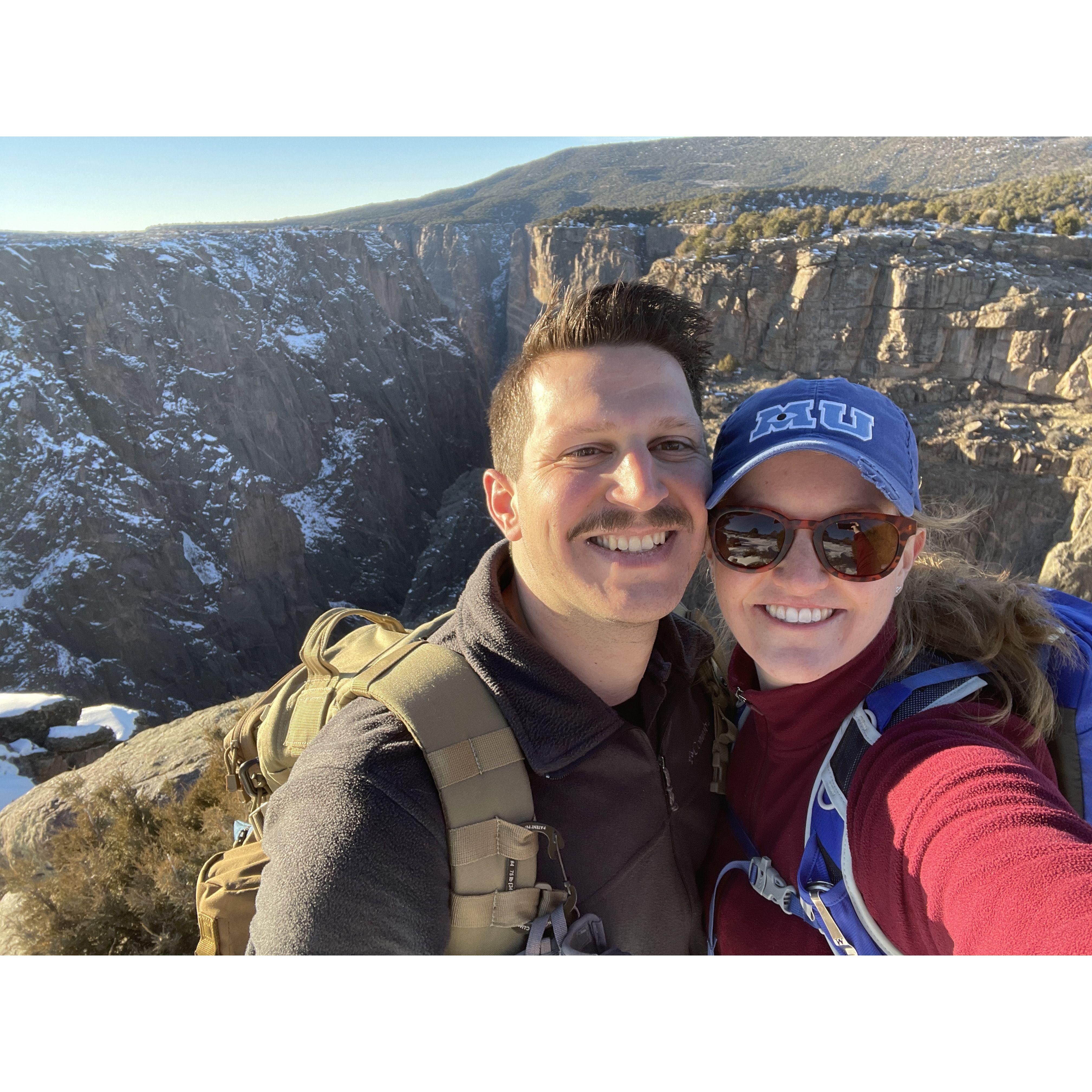 Black canyon of the Gunnison. Vinnie and Emily's first getaway together!