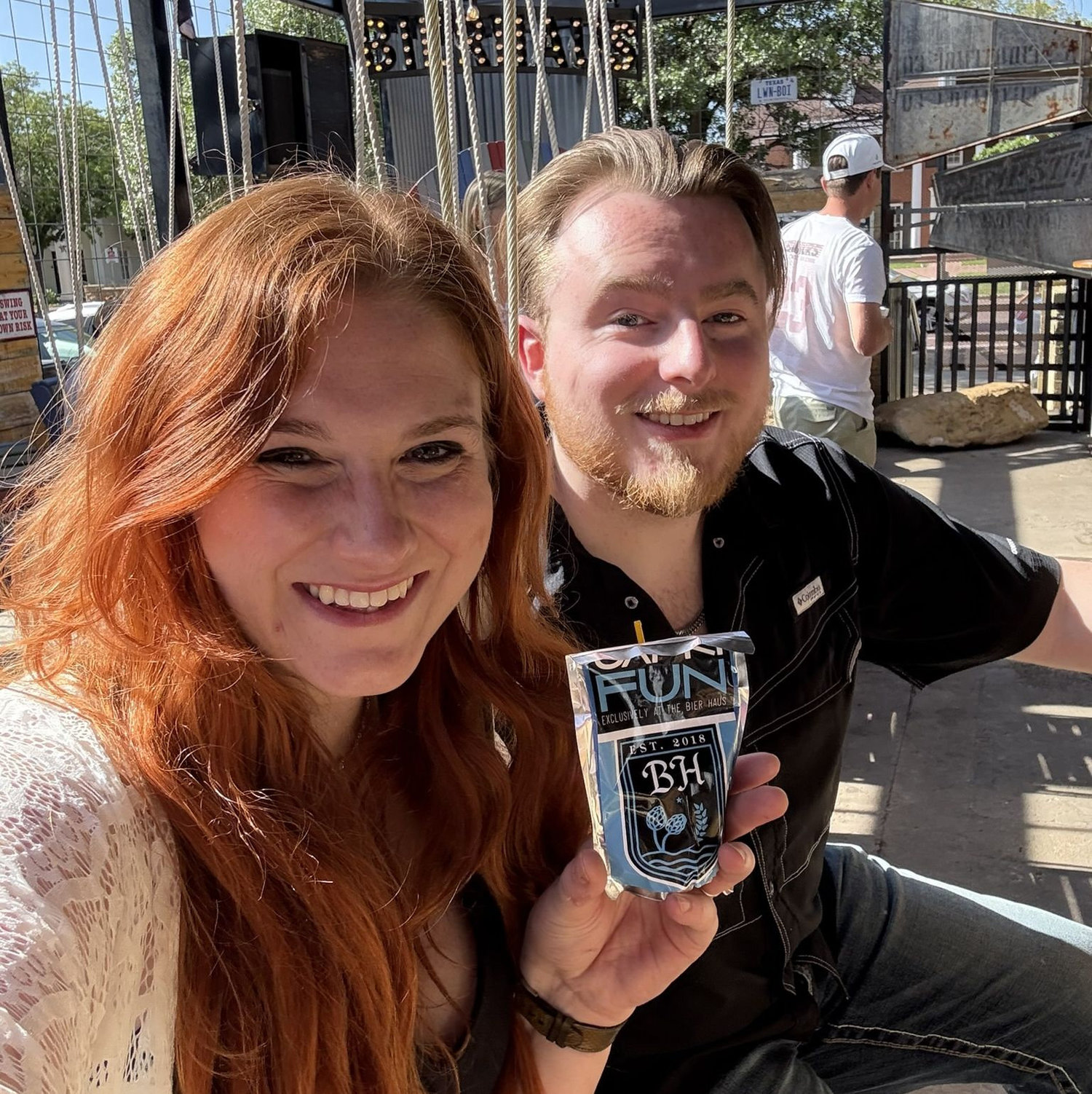 Back at Bier Haus, our favorite college bar from our days at Texas Tech. Back for Austin's little brother Jaden's Graduation!