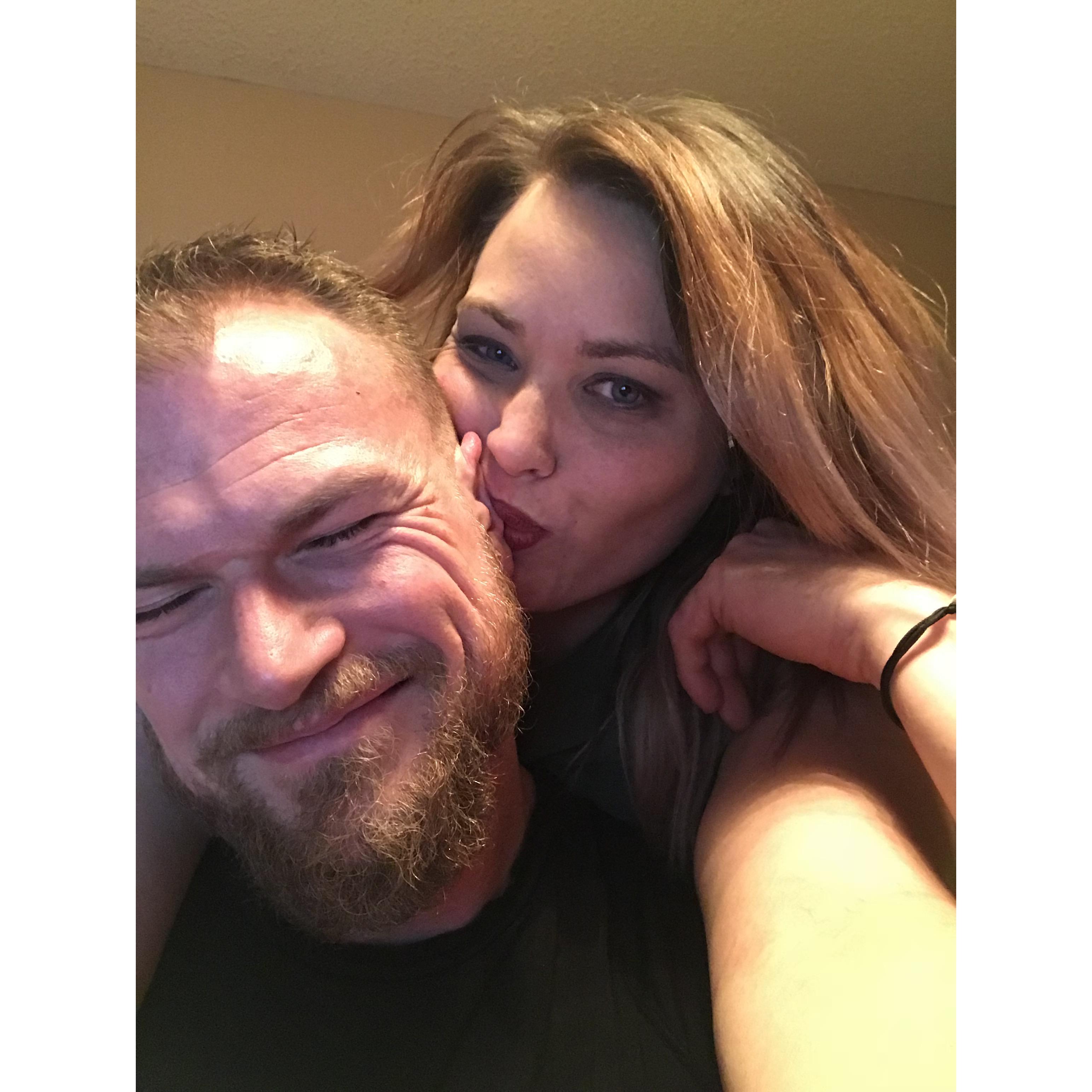 my favorite feature of iPhone "live" photos is you can  see and hear the seconds before your pic. This one says "I love you... I love you too" March 2018