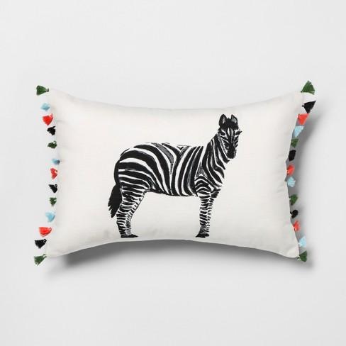 Zebra Lumbar Throw Pillow - Opalhouse™