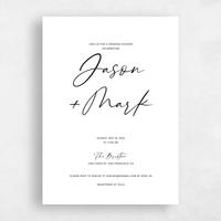 White Wedding Wedding Shower Invitation - Nahomi Classic
