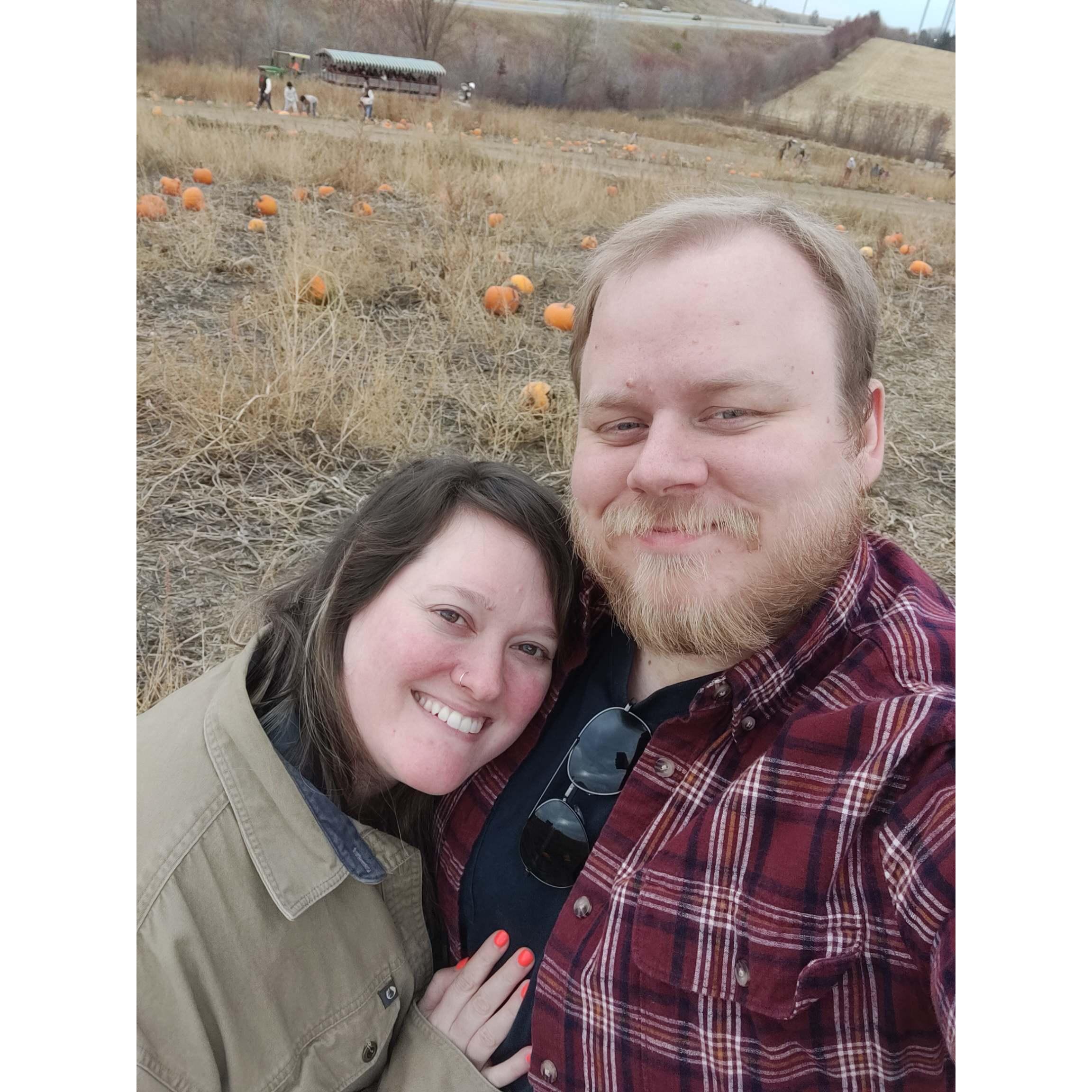 Me and my pumpkin at Vala's