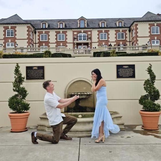 Where Nick proposed after wine tasting at Domaine Carneros!