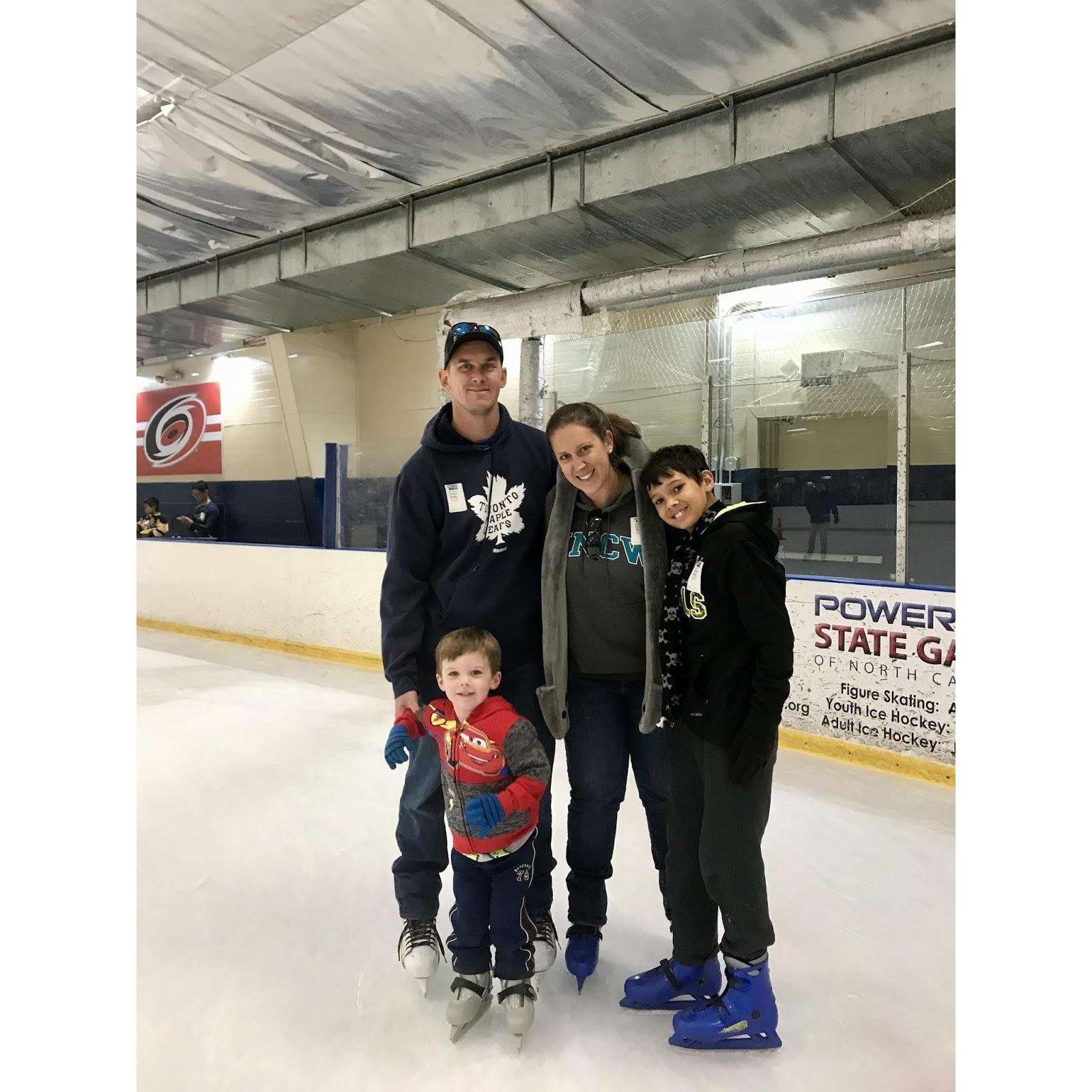 Family skating